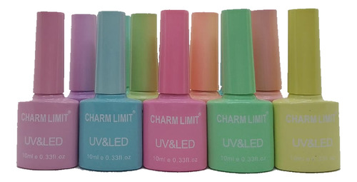 12 Esmaltes Semipermanentes Para Cabina Uv Base Top Coat