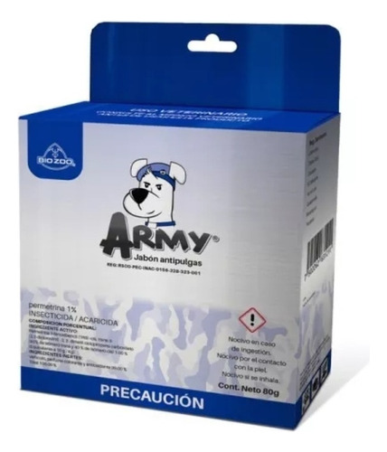 Jabon Army Antipulgas Mascotas 10 Piezas