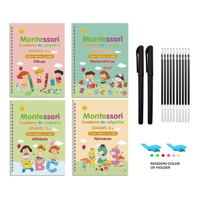 My Set 4 Cuadernos Montessori Caligrafía Mágico