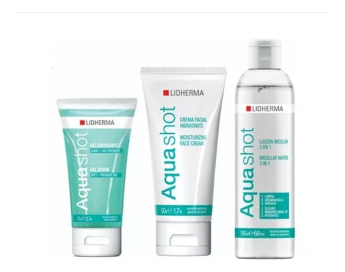 Lidherma Aquashot Micelar Exfoliante Crema Hidratante Facial 