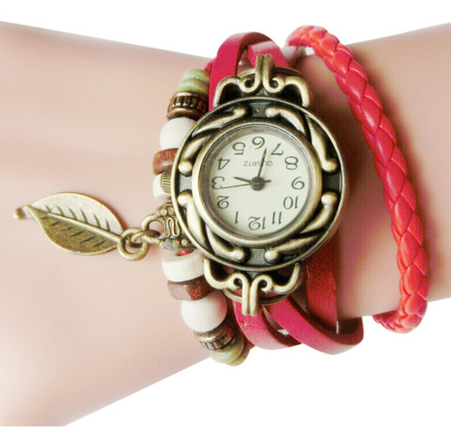 Pulsera Creativa De Cuero Retro Para Mujeres Y Niños Con For