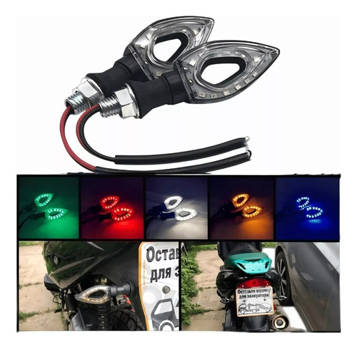 Luces Led Direccionales Intermitentes Laterales Moto Ahuecar