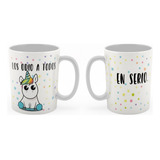 Taza De Ceramica - Los Odio A Todos Unicornio