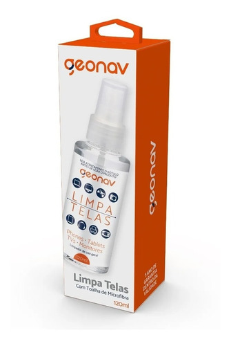 Limpa Telas Geonav 120ml + Toalha De Microfibra