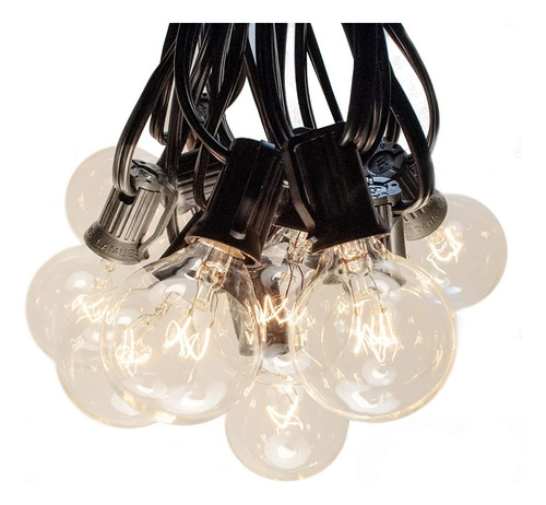 15m/50ft Guirnalda De Luces 30+3 Focos Vintage Impermeable