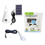 Kit Ampolleta Led Camping 10w Solar Con Panel 7 Horas De Luz