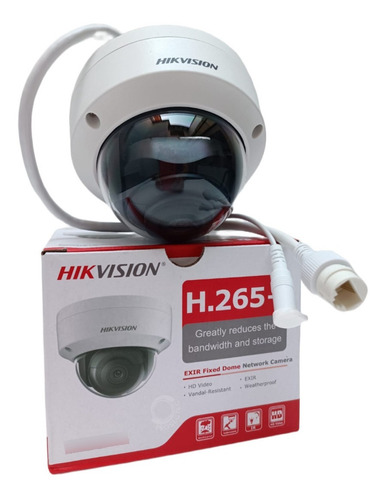 Camara Tipo Domo Antivandalico Ip Poe 4 Megapixel Hikvision 