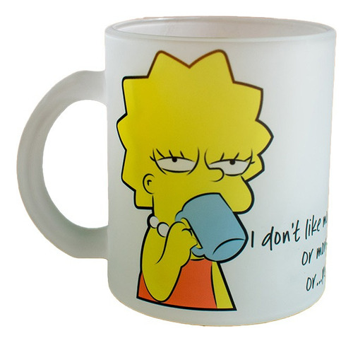 Vaso Taza De Vidrio Esmerilado Lisa Simpsons Meme Quotes