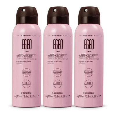 Combo Egeo Choc: Desodorante 75g (3 Unidades) Oboticário Promoção Oferta Mulher Perfume Feminino