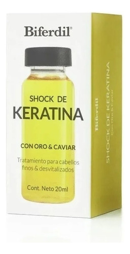 Biferdil Ampolla Shock De Keratina Oro Y Caviar 20 Ml