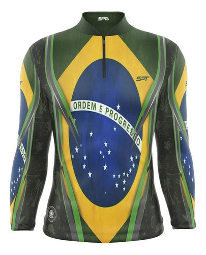 Camisa Camiseta M/ L Patriota Brasil - Spt Ref 01 - Uv50+