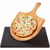 Piedra Para Pizza De Superficie Esmaltada Negra Para Ho...