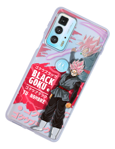 Funda Para Motorola Dragon Ball Super Goku Black Tu Nombre