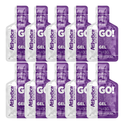 Go! Recovery Gel Repositor - 10 Sachês - Atlhetica Nutrition