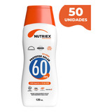 Kit 50 Protetor Solar Corpo Nutriex 60fps Toque Seco 120ml