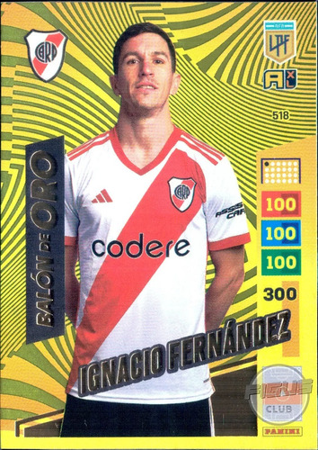 Carta Adrenalyn Balón De Oro - Original Panini Impecable!