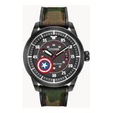 Relógio Masculino Citizen Capitão América Aw1367-05w Cor Da Correia Verde