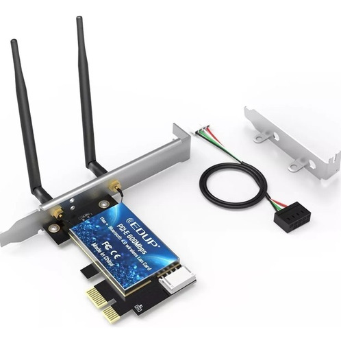 Placa De Rede Wi-fi Dual Band 2.4g/5ghz 600mbps Bluetooth