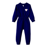 Macacão Longo Em Moletom Feminino Infantil Roupa De Inverno