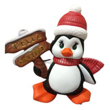 Decorativo Navideño, Pingüino De Ceramica, Blanco,  Envios G