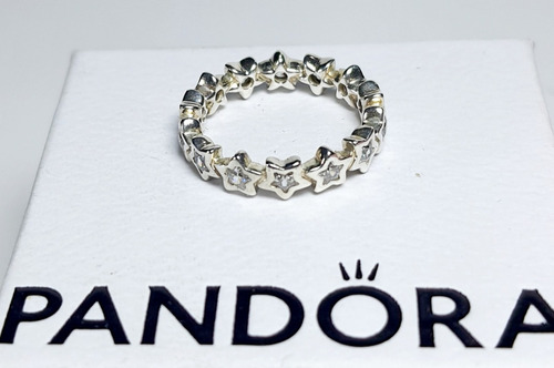 Original Pandora Anillo Estrellas Plata 925 Zirconias Medi 5