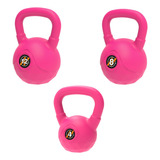 Set 3 Pesas Rusas De 4 Kg + 8 Kg + 12kg Fitnesas Kettlebell