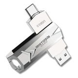 Pendrive 128gb Usb 3.0 Usb-c 2 En1 Aluminio Amitosai Mts-duo