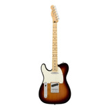 Guitarra Elétrica Para  Canhoto Fender Player Telecaster De  Amieiro 3-color Sunburst Brilhante Com Diapasão De Bordo