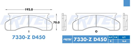 Balatas Delantero Ford F-250 1986 5.0l Fritec Semimetalicas