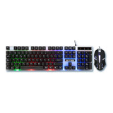 Combo Teclado Mouse Gamer Con Luz Rgb Pc O Notebook