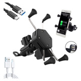 Kit Suporte Celular Moto Garra X + Cabo Usb C E Lightning