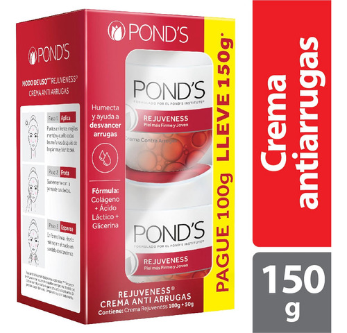 Oferta Crema Facial Ponds Rejuveness X 100g + 50g