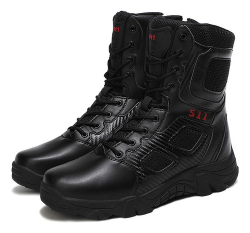 Botines Negros Botas Militares Hombre Zapatos Senderismo