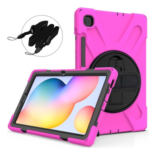 Funda Para Samsung Galaxy Tab S6 Lite Correa Uso Rudo Fiusha