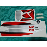 Kit Calcos Zanella Zb 110 Completo Moto Roja Excelente Envio