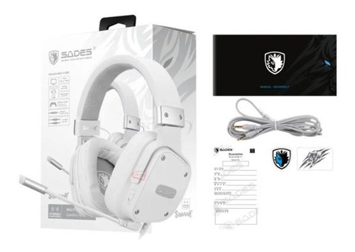 Diadema Gamer Sades Snowwolf Multiplatafor Pc, Xbox One, Ps4