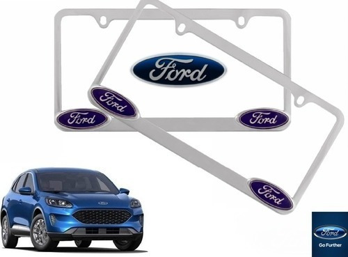 Par Porta Placas Ford Escape 2.5 2020 Original
