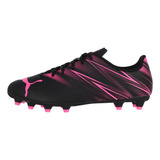 Zapatilla Fútbol Puma Attacanto Fg Hombre Negro/rosado