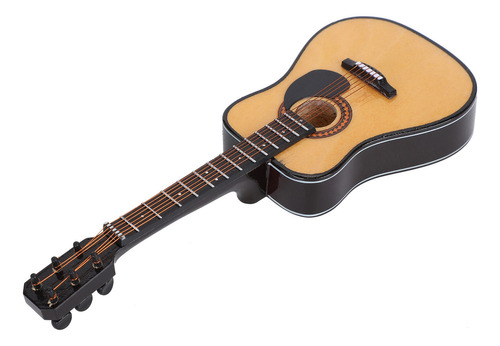 Casa De Muñecas Con Guitarra De Madera En Miniatura Modelo D