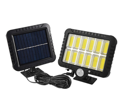 Kit2 Luminária Refletor Solar Parede 120 Cob Sensor Presença