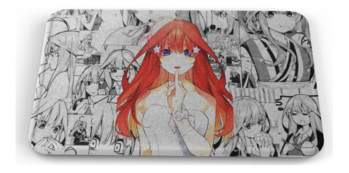 Tapete Quintillizas Itsuki Fondo Manga Baño Lavable 50x80cm