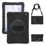 Funda Para Amazon Fire Hd 10 2023 Rudo Con Correa Negro