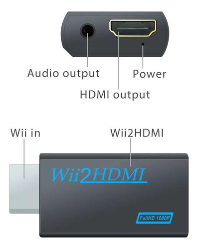 Adaptador Wii2hdmi Nintendo Wii A Hdmi Converter 1080p 720