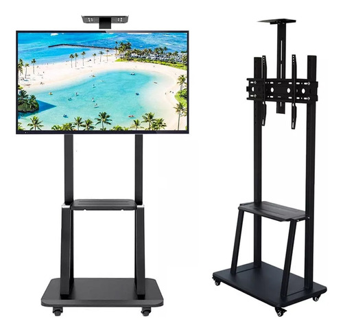 Rack Soporte Tv Con Ruedas Stand Notebook Móvil 60 A 100