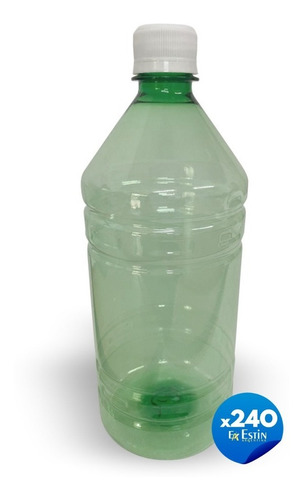 Envases Plasticos 1 Litro Pet  Verde X 240 Un