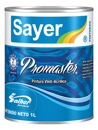 Pinturaa Sayer Promaster Satinado Lavable 7 Años 1 Litro