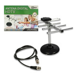 Antena Sinal Digital Interna Externa Para Tv Com Cabo 5m 