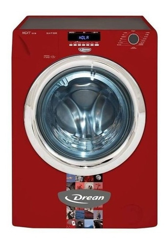 Lavarropas Automático Drean Next 8.14 P Eco Inverter Rojo 8kg 220 v