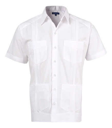 Camisa Guayabera Yucateca  Algodón Cubana Hombre Mod Abala