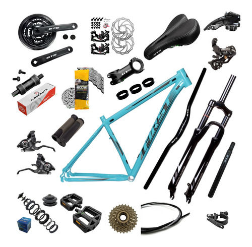 Kit Bicicleta Aro 29 Quadro Alumínio Montagem 21v Feminino